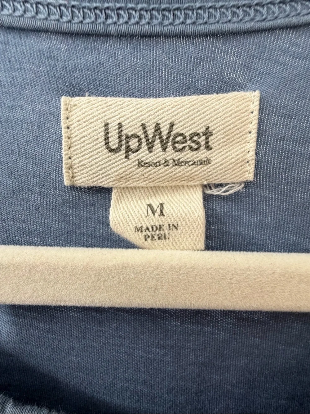 UpWest Women's Blue Solid T-Shirt Dress Scoop Neck‎ Short Sleeve Pocket M